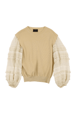 LANVIN 레이스 소매 긴팔 니트 상품 이미지