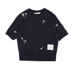 THOM BROWNE 플라워 자수 반팔 티셔츠 상품 이미지